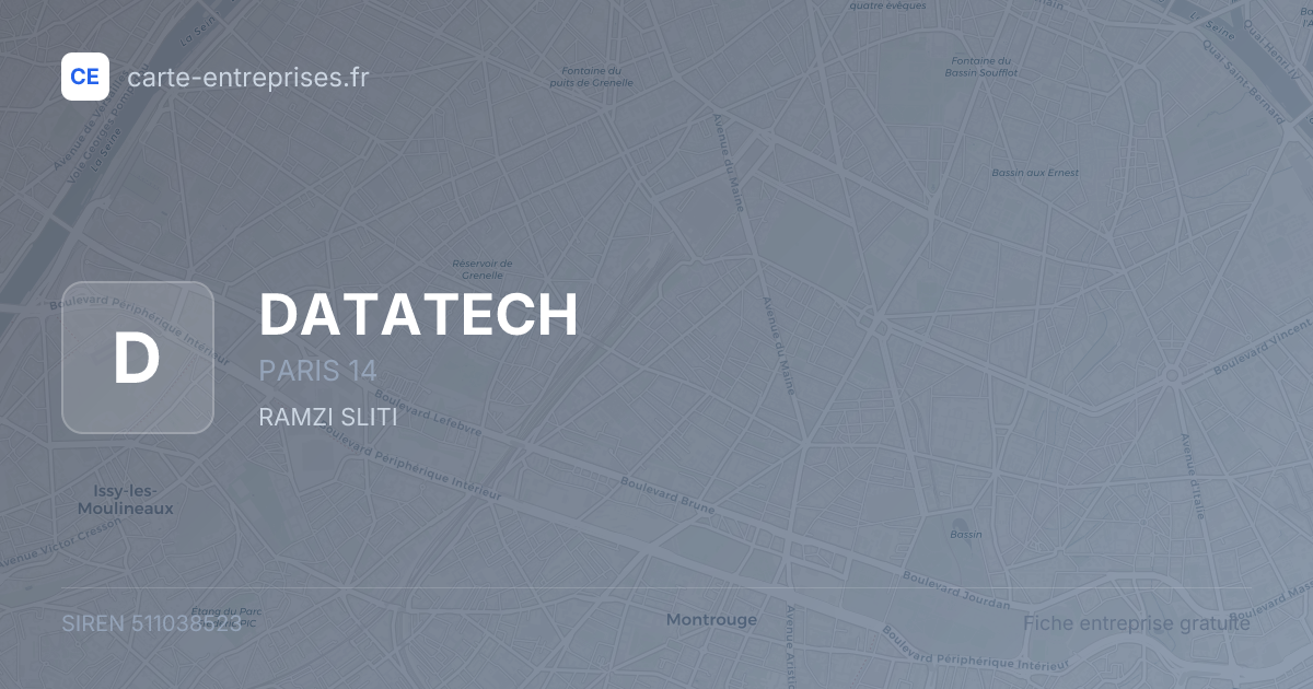 DATATECH — 511038523 — fiche entreprise
