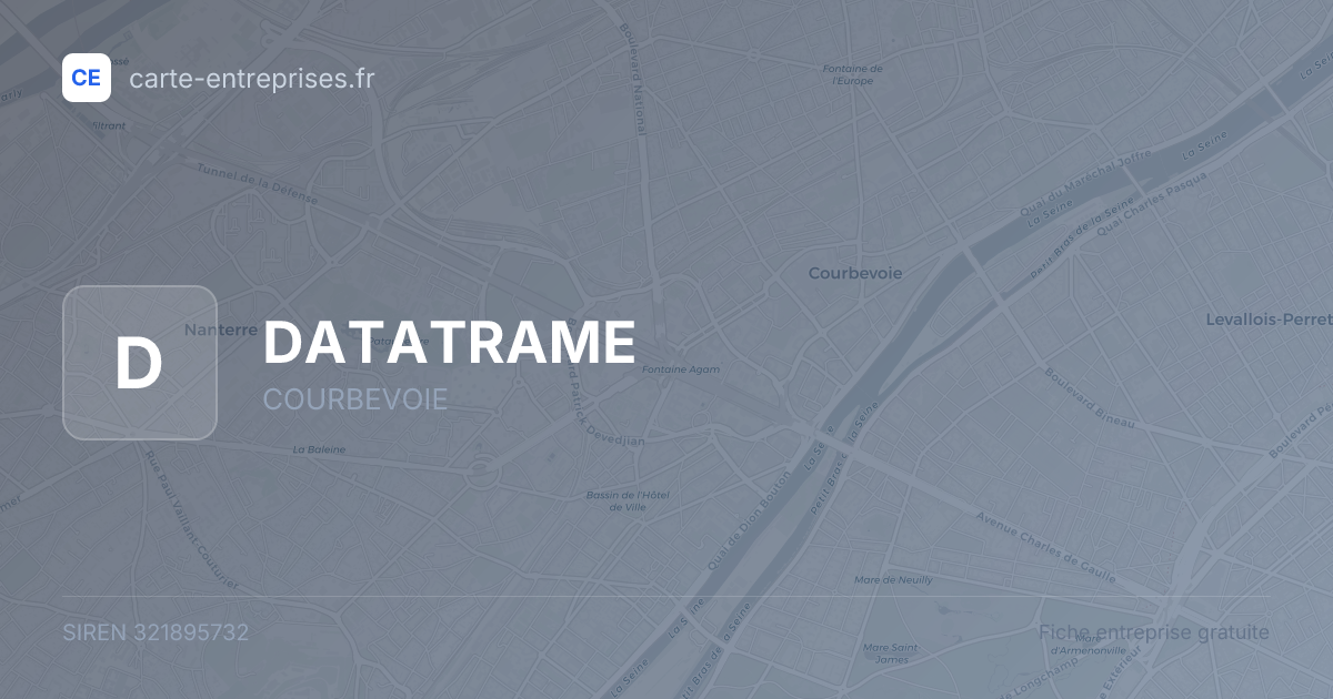 DATATRAME — 321895732 — fiche entreprise