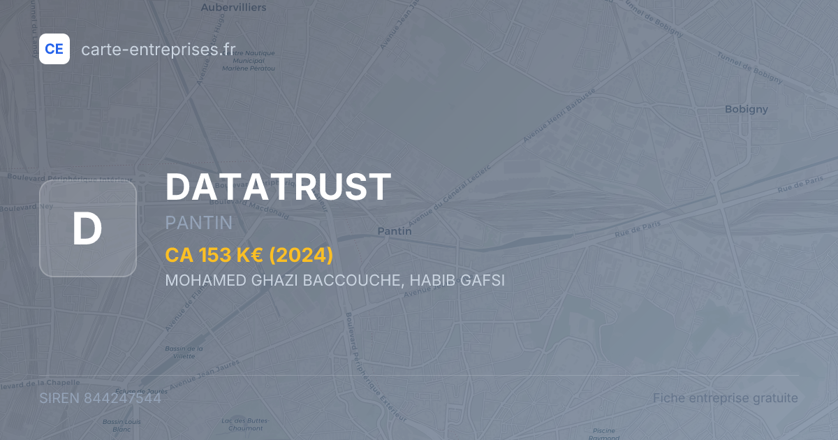 DATATRUST — 844247544 — fiche entreprise