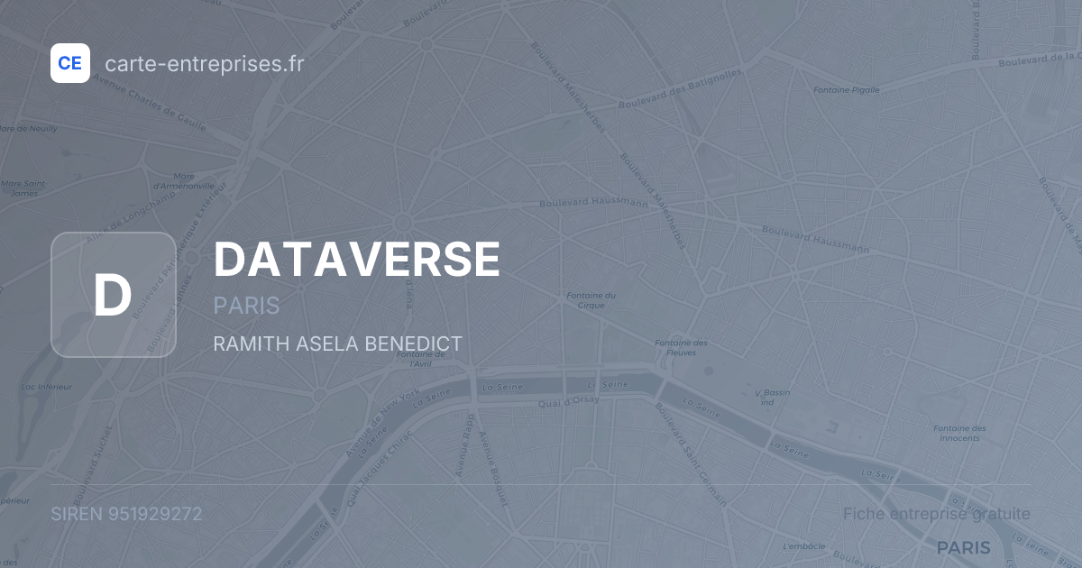 DATAVERSE — 951929272 — fiche entreprise