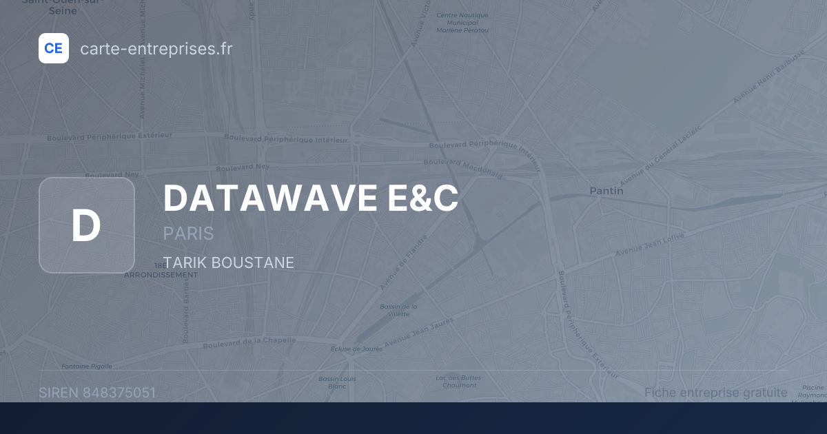 DATAWAVE E&C — 848375051 — fiche entreprise