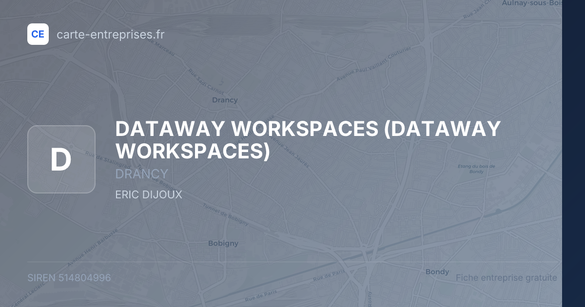 DATAWAY WORKSPACES — 514804996 — fiche entreprise