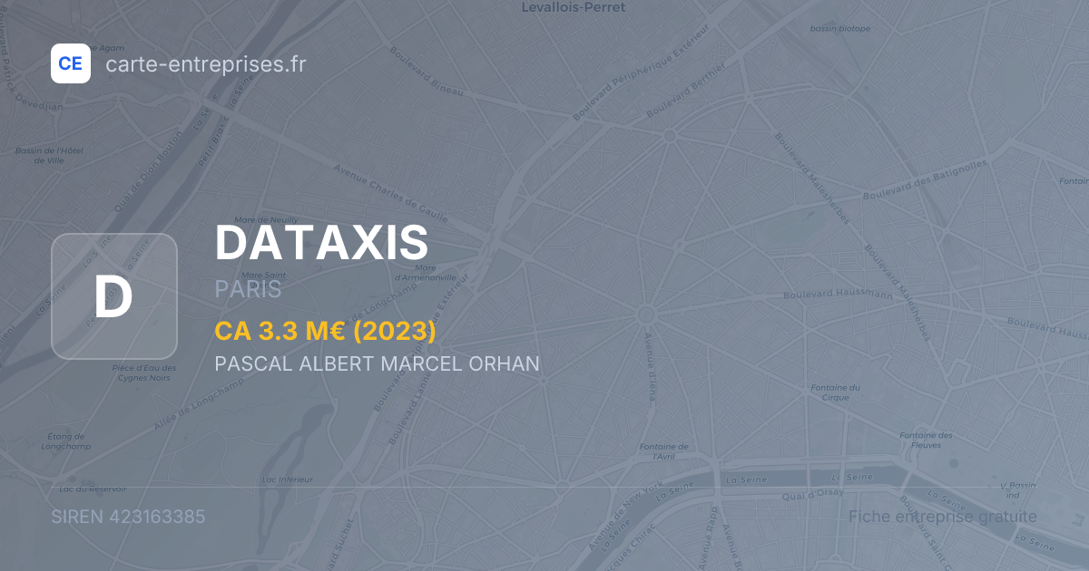 DATAXIS — 423163385 — fiche entreprise