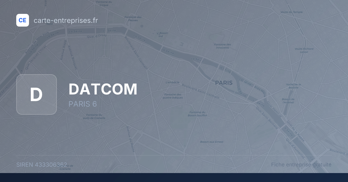 DATCOM — 433306362 — fiche entreprise
