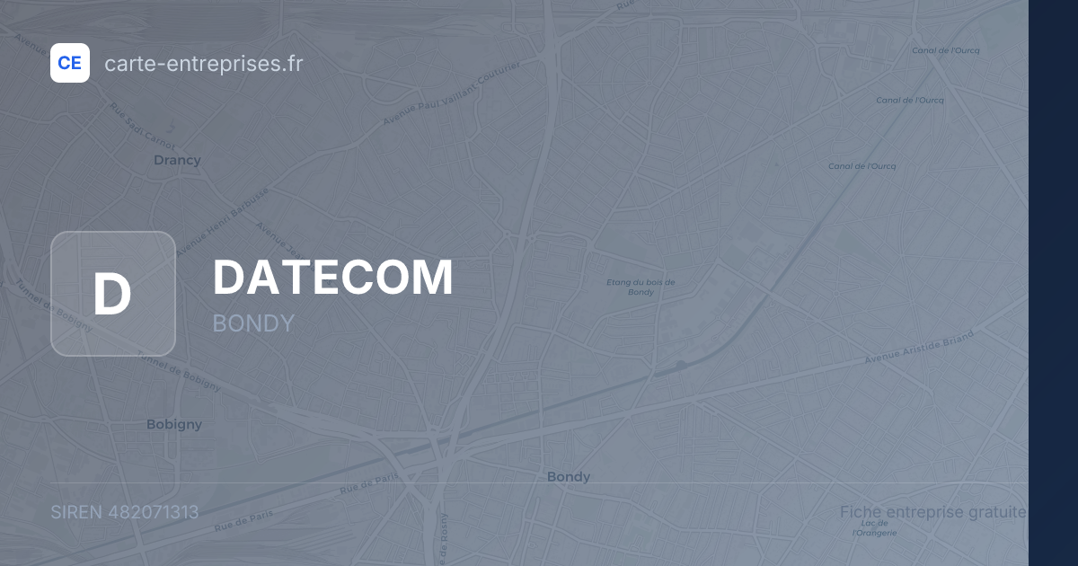 DATECOM — 482071313 — fiche entreprise