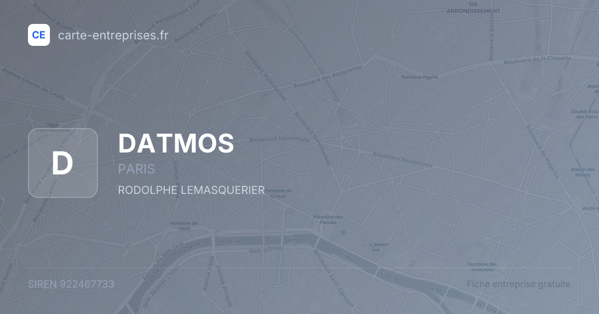 DATMOS — 922467733 — fiche entreprise