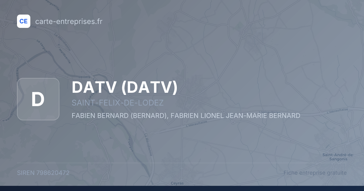 DATV — 798620472 — fiche entreprise