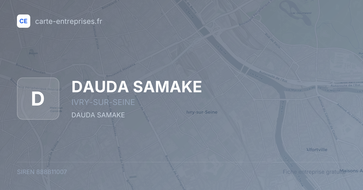 DAUDA SAMAKE — 888811007 — fiche entreprise