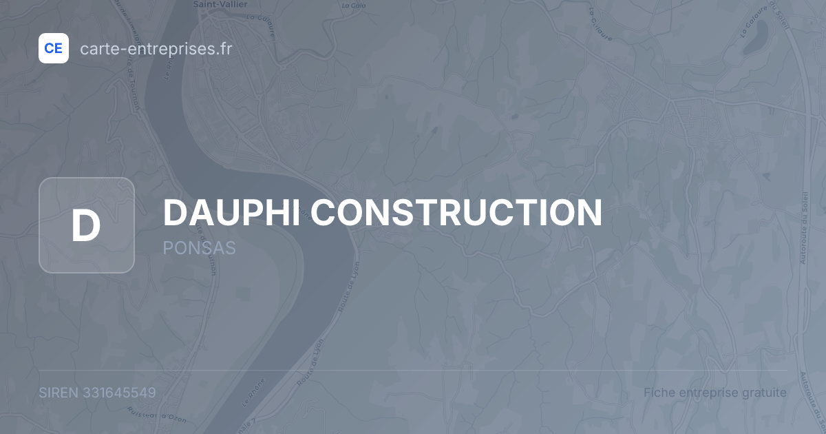 DAUPHI CONSTRUCTION — 331645549 — fiche entreprise