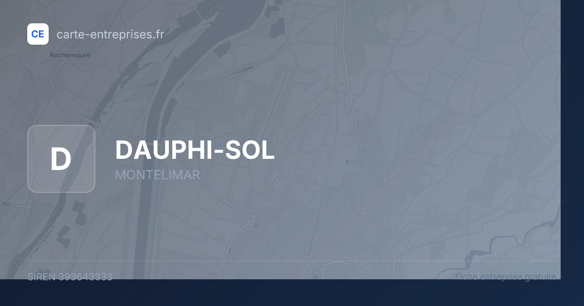 DAUPHI-SOL — 393643333 — fiche entreprise