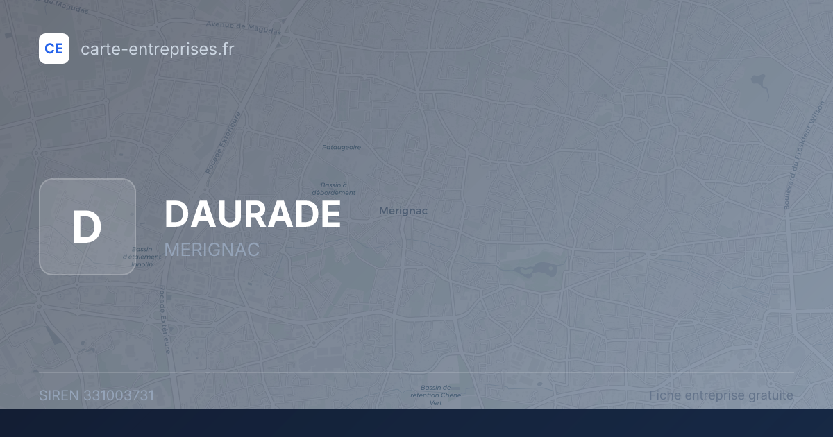 DAURADE — 331003731 — fiche entreprise