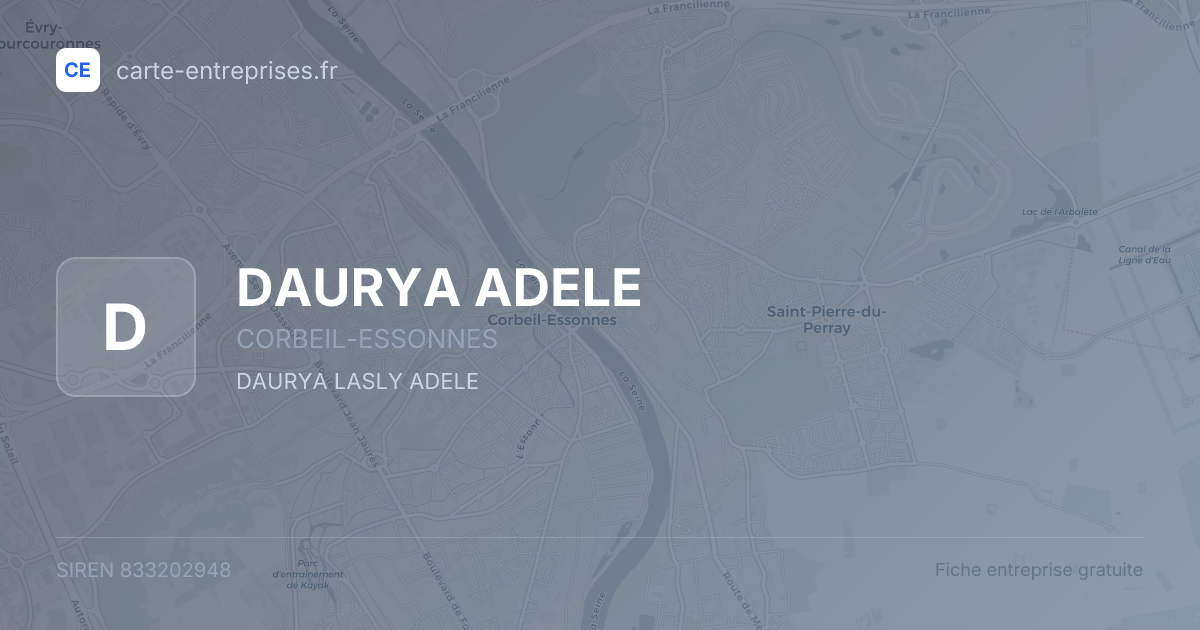 DAURYA ADELE — 833202948 — fiche entreprise