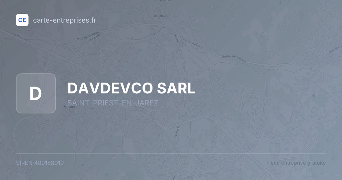 DAVDEVCO SARL — 480188010 — fiche entreprise