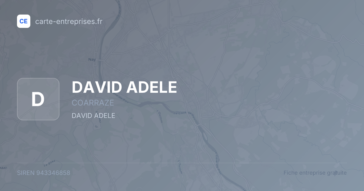DAVID ADELE — 943346858 — fiche entreprise