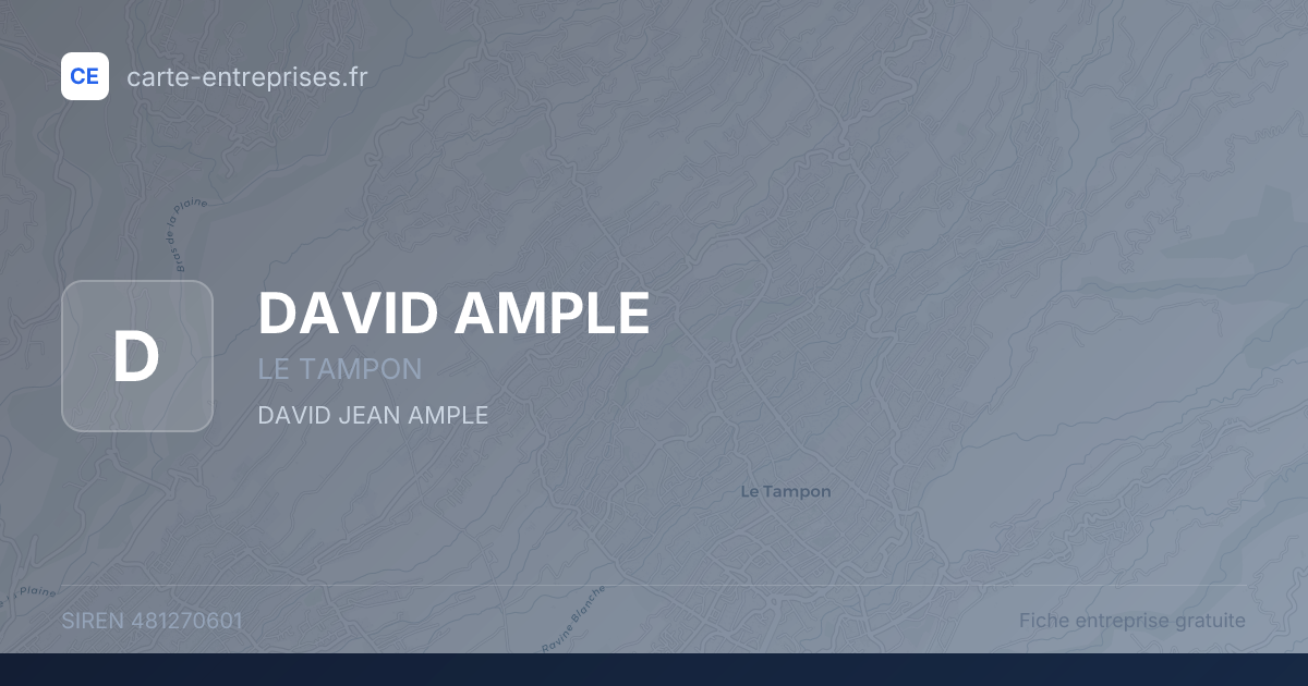 DAVID AMPLE — 481270601 — fiche entreprise