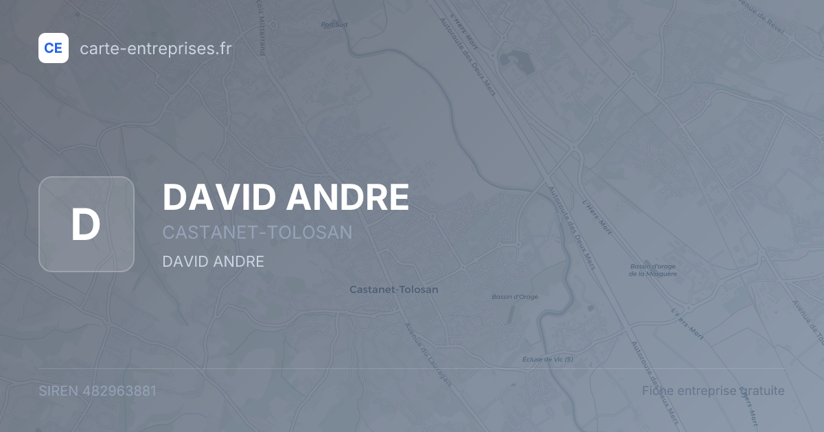 DAVID ANDRE — 482963881 — fiche entreprise