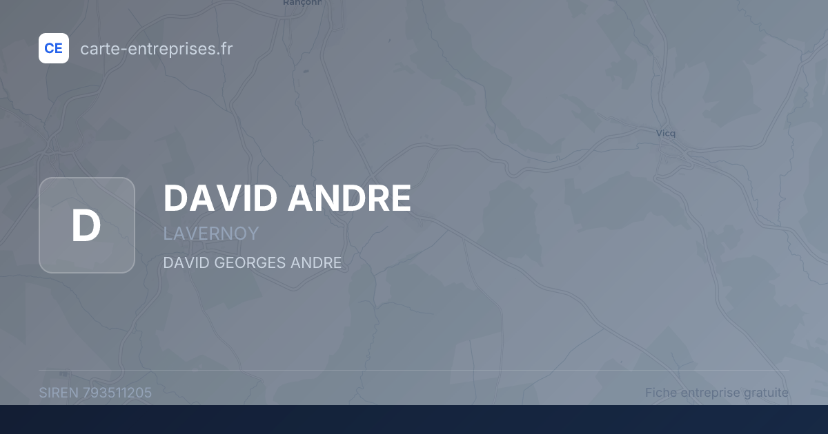 DAVID ANDRE — 793511205 — fiche entreprise