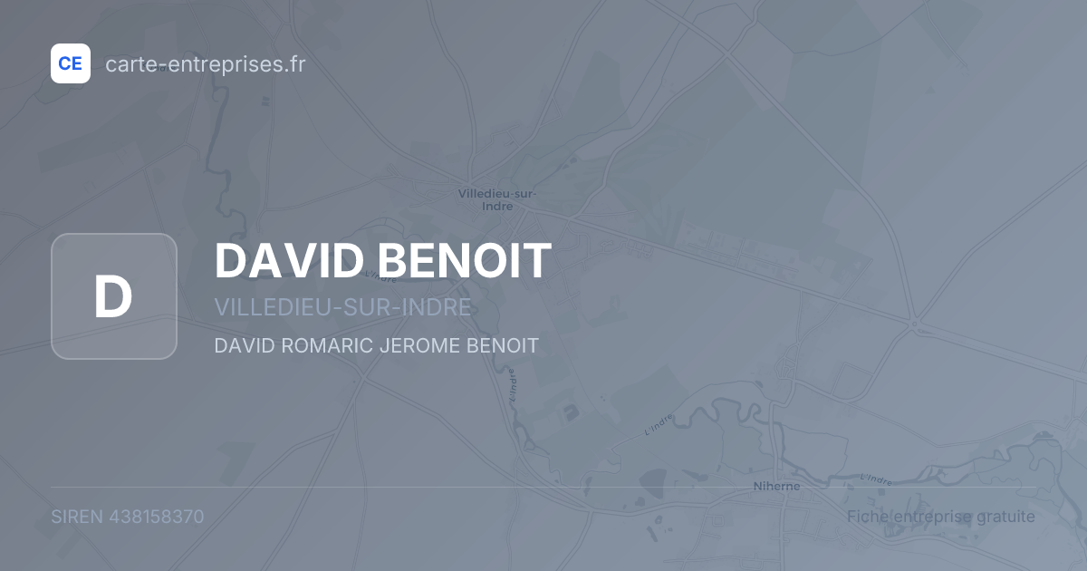 DAVID BENOIT — 438158370 — fiche entreprise