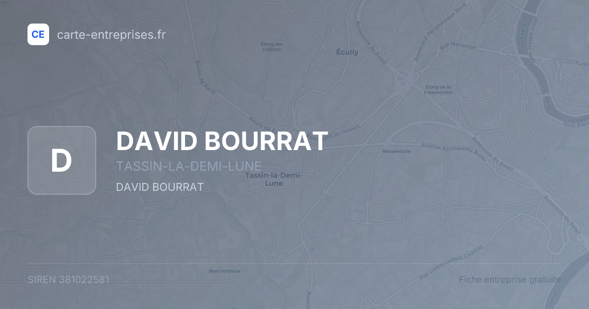 DAVID BOURRAT — 381022581 — fiche entreprise