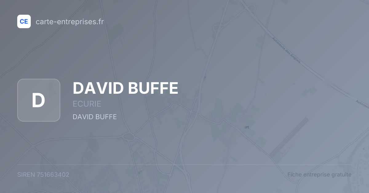 DAVID BUFFE — 751663402 — fiche entreprise