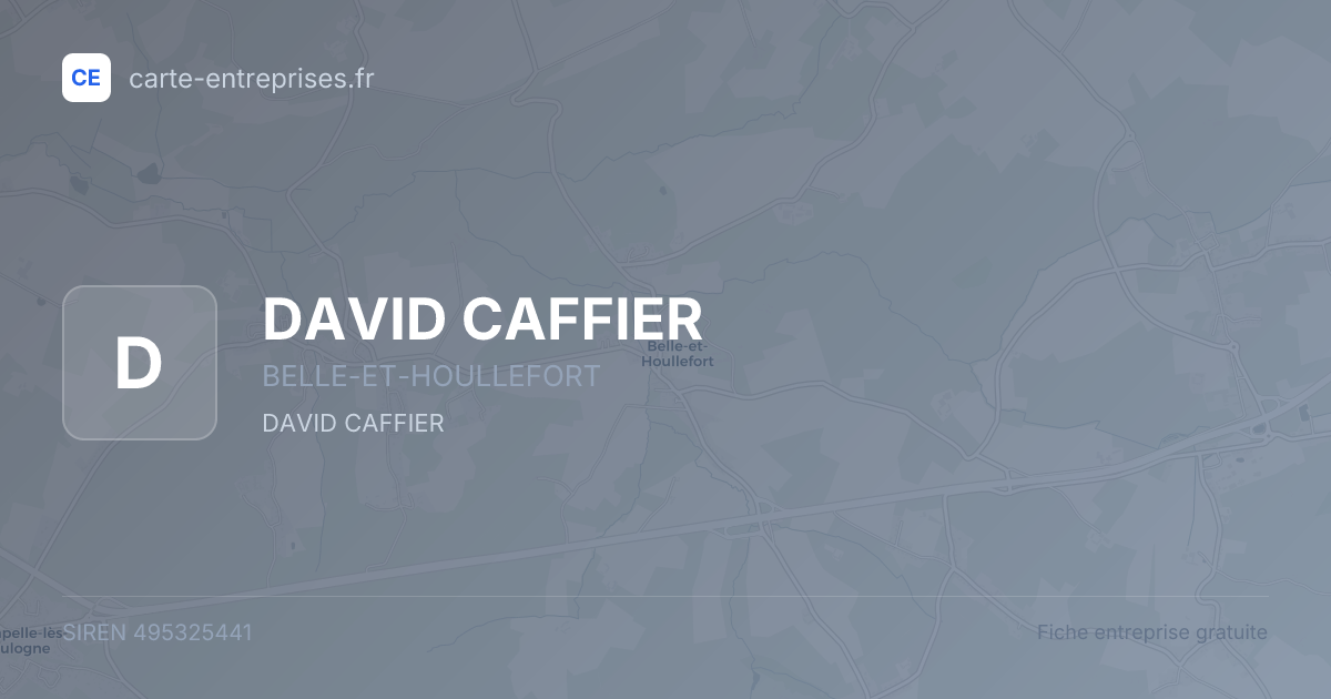 DAVID CAFFIER — 495325441 — fiche entreprise