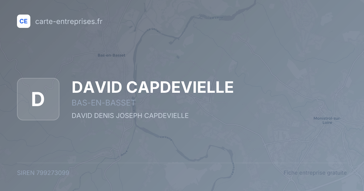 DAVID CAPDEVIELLE — 799273099 — fiche entreprise