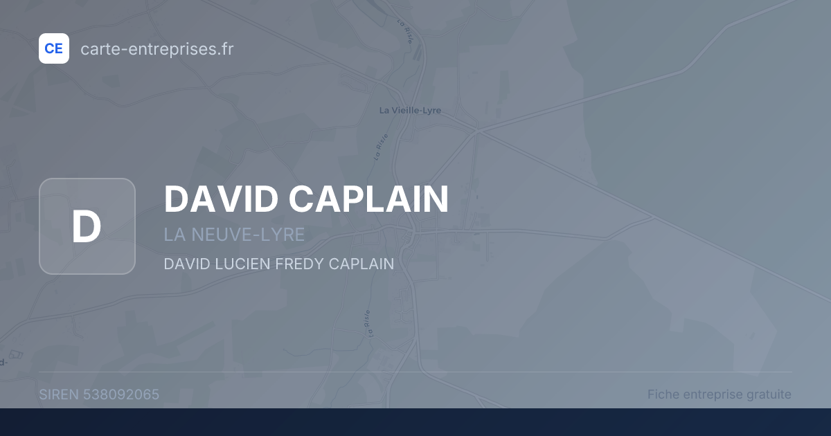 DAVID CAPLAIN — 538092065 — fiche entreprise