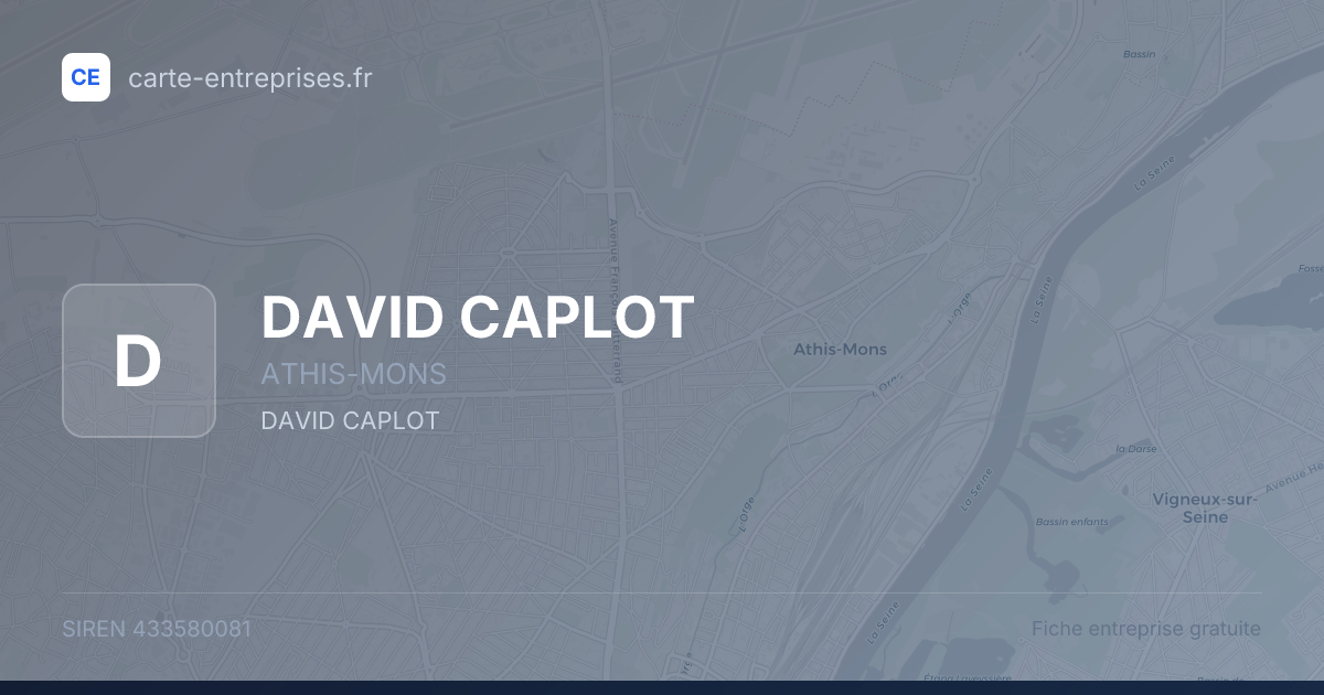 DAVID CAPLOT — 433580081 — fiche entreprise