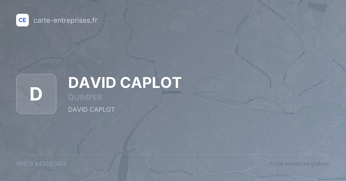DAVID CAPLOT — 443287453 — fiche entreprise