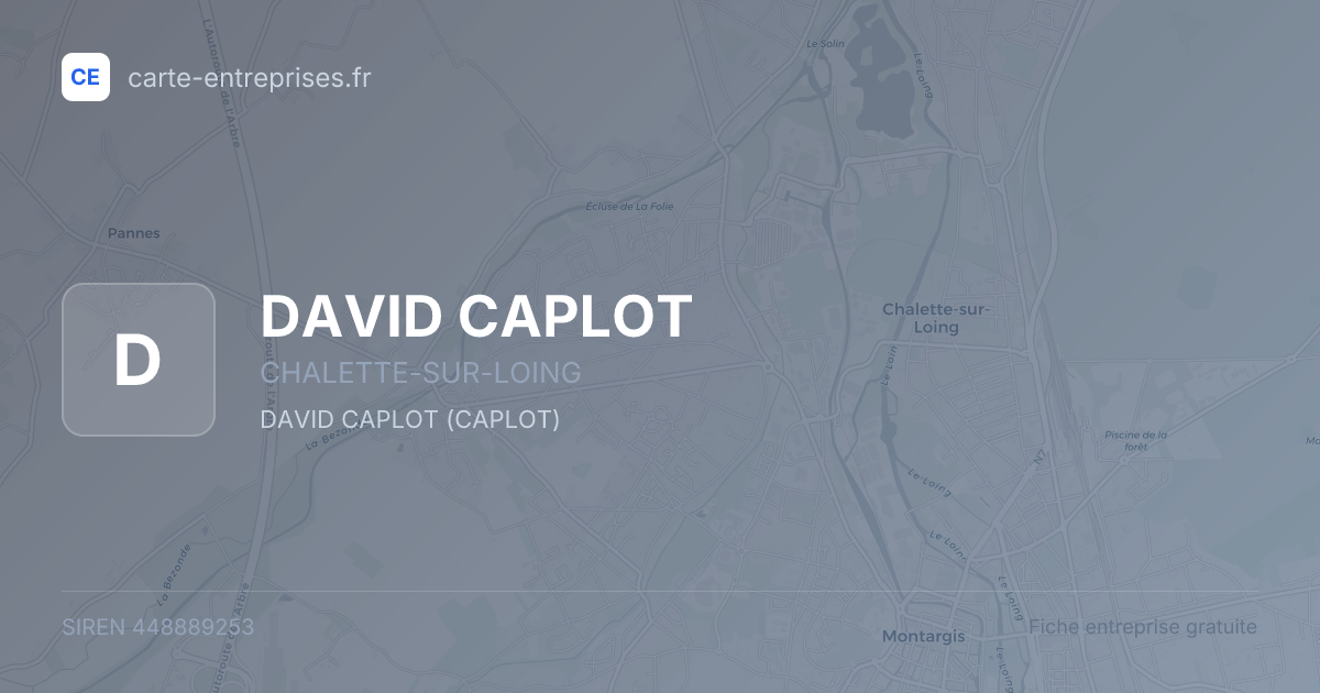 DAVID CAPLOT — 448889253 — fiche entreprise
