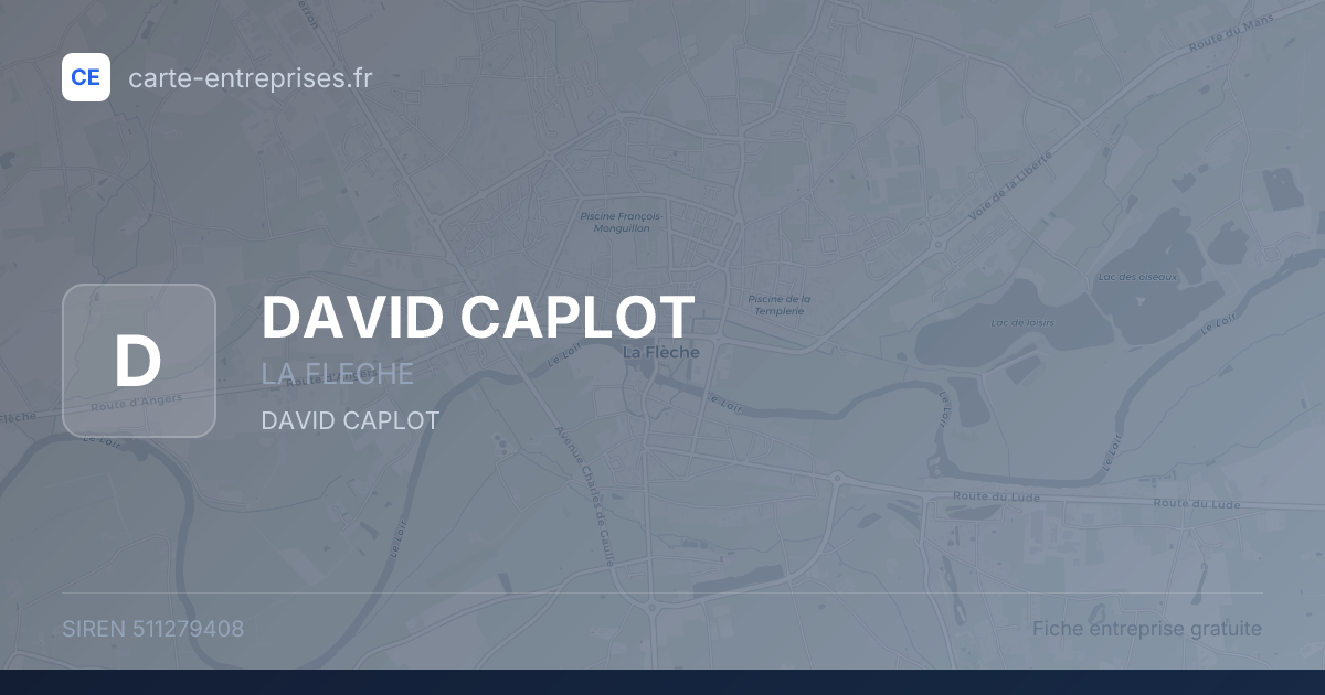 DAVID CAPLOT — 511279408 — fiche entreprise