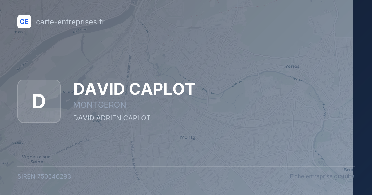 DAVID CAPLOT — 750546293 — fiche entreprise