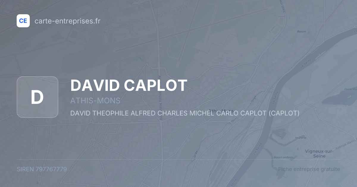 DAVID CAPLOT — 797767779 — fiche entreprise