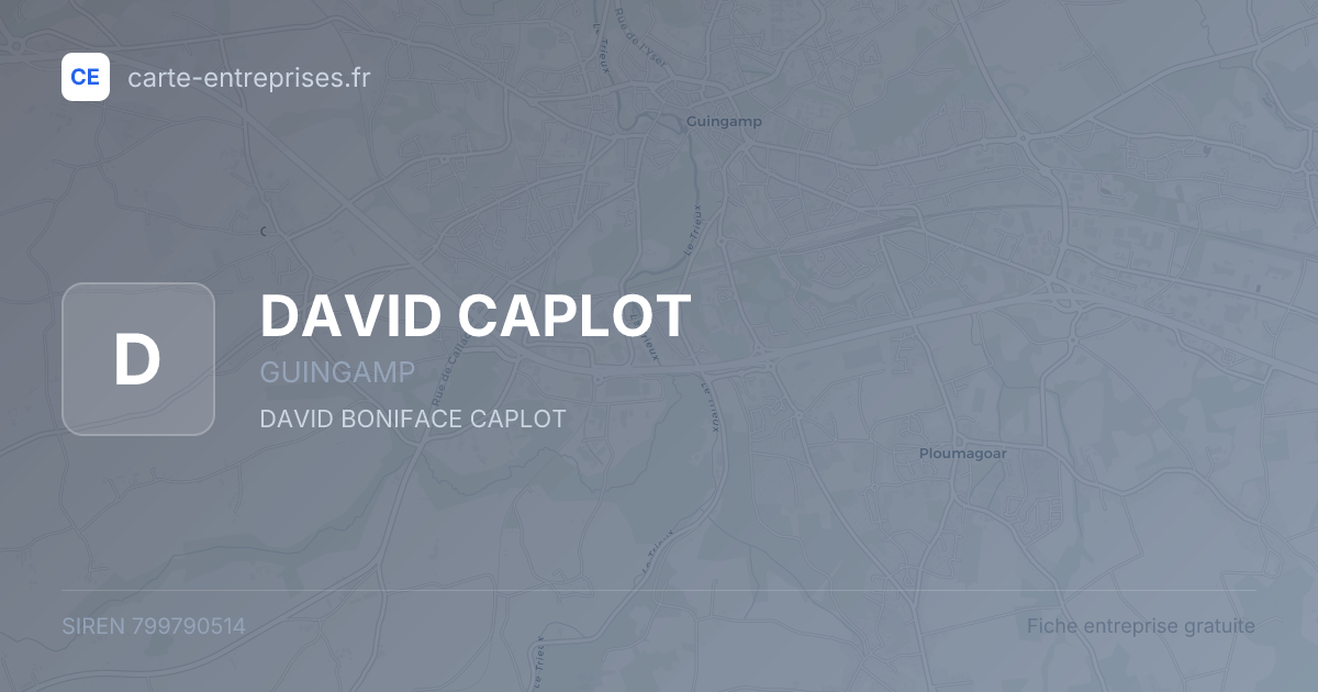 DAVID CAPLOT — 799790514 — fiche entreprise