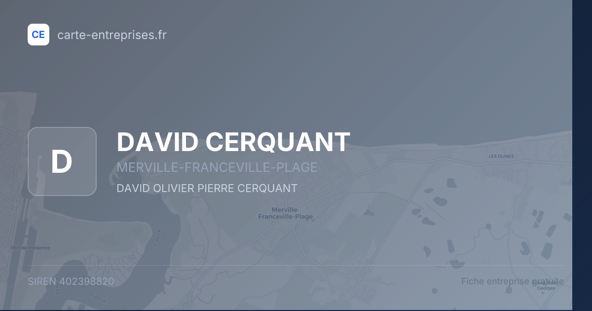 DAVID CERQUANT — 402398820 — fiche entreprise