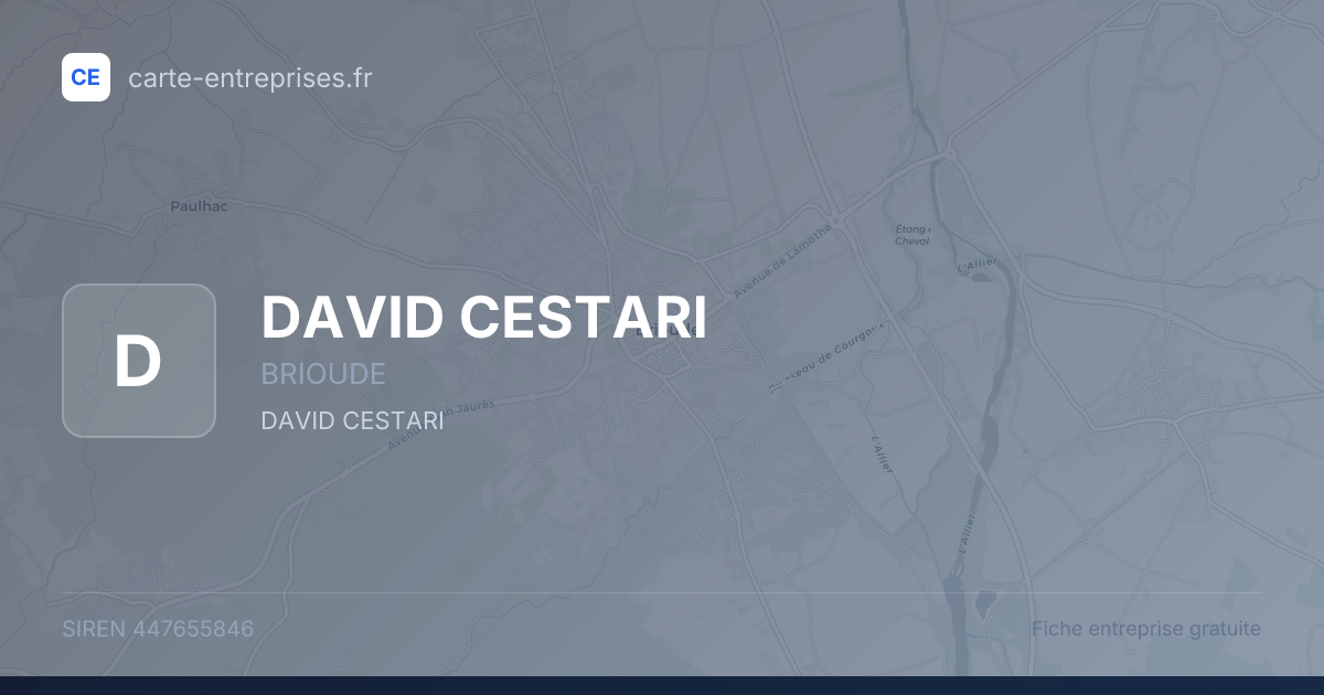 DAVID CESTARI — 447655846 — fiche entreprise