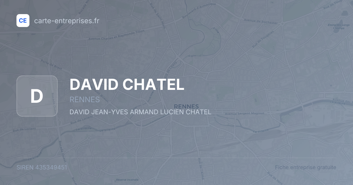 DAVID CHATEL — 435349451 — fiche entreprise