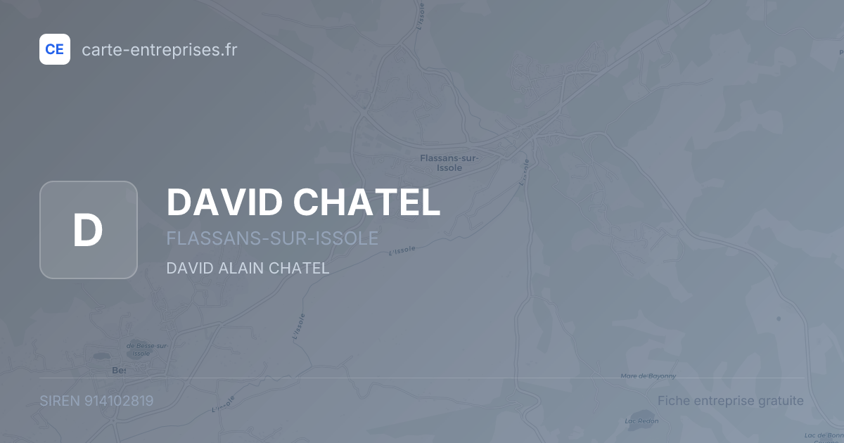 DAVID CHATEL — 914102819 — fiche entreprise