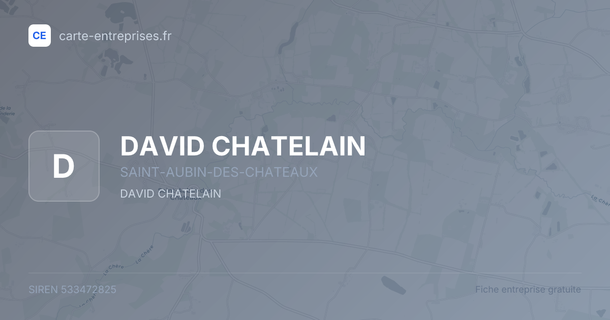 DAVID CHATELAIN — 533472825 — fiche entreprise
