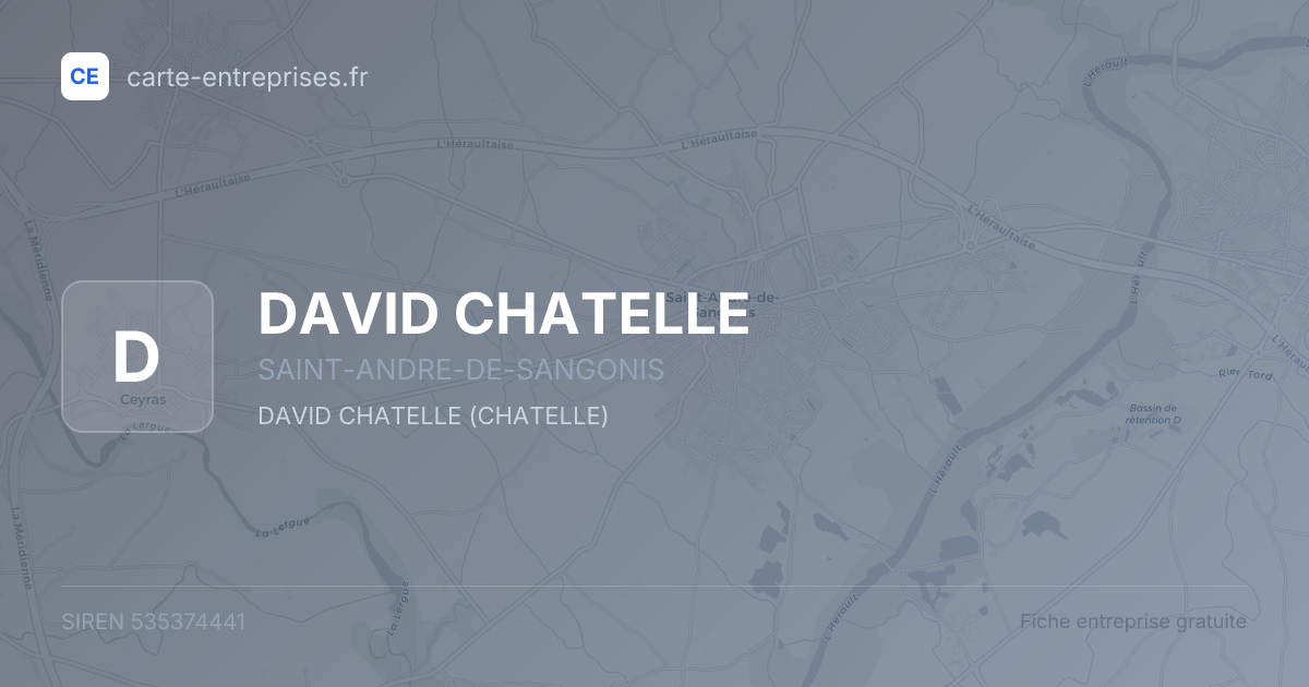 DAVID CHATELLE — 535374441 — fiche entreprise