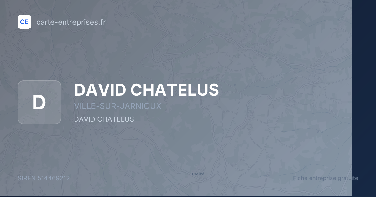 DAVID CHATELUS — 514469212 — fiche entreprise