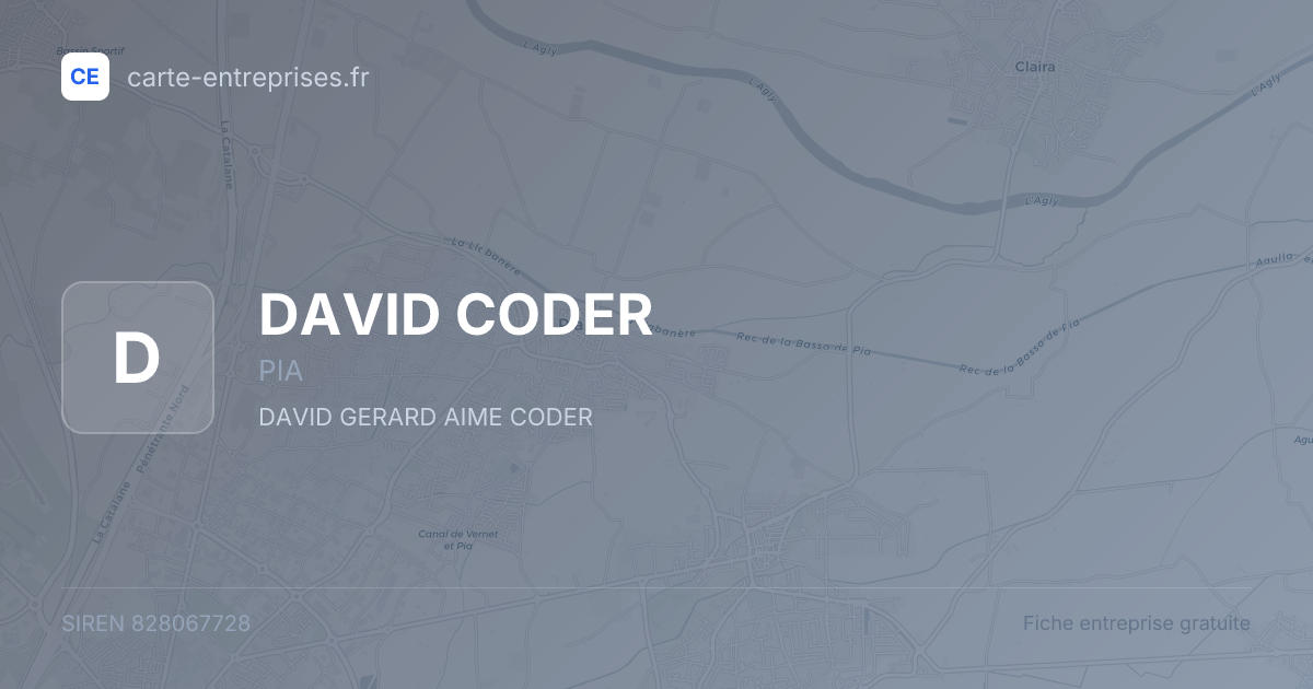 DAVID CODER — 828067728 — fiche entreprise