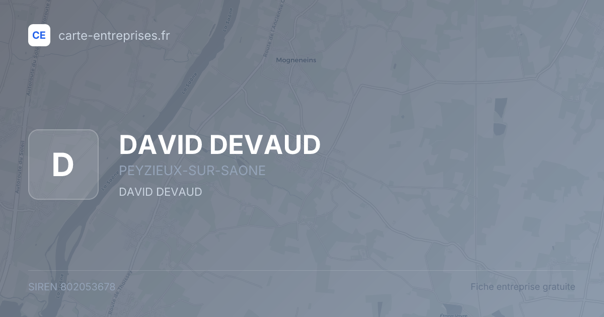 DAVID DEVAUD — 802053678 — fiche entreprise