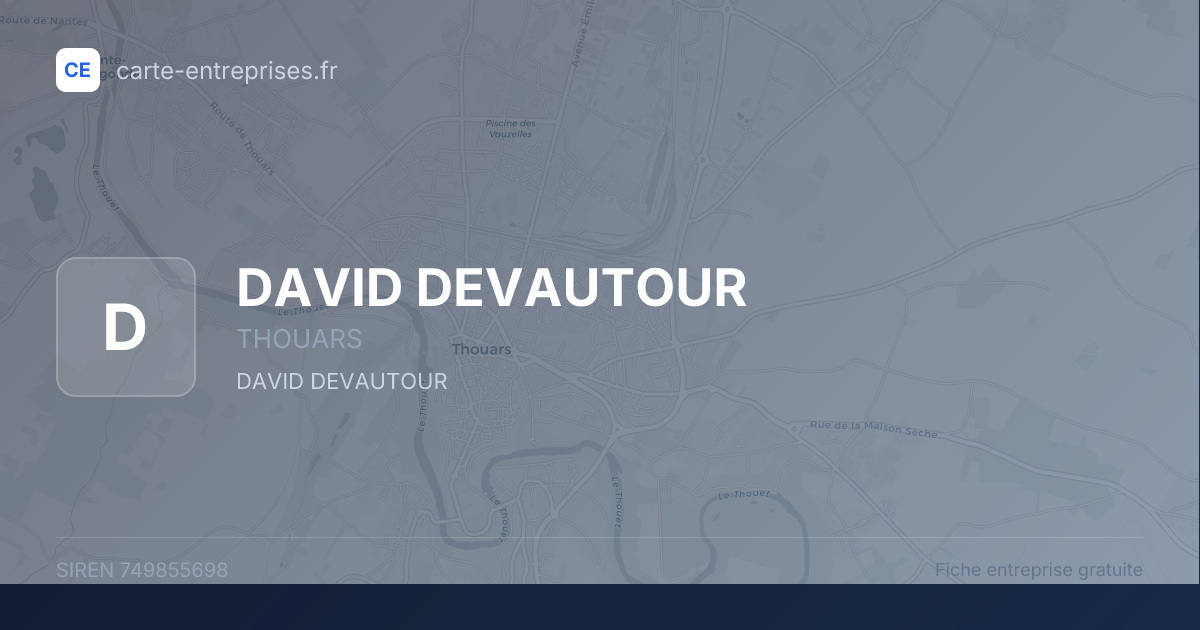 DAVID DEVAUTOUR — 749855698 — fiche entreprise