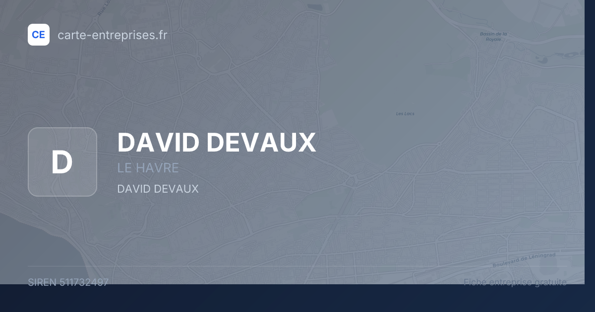 DAVID DEVAUX — 511732497 — fiche entreprise