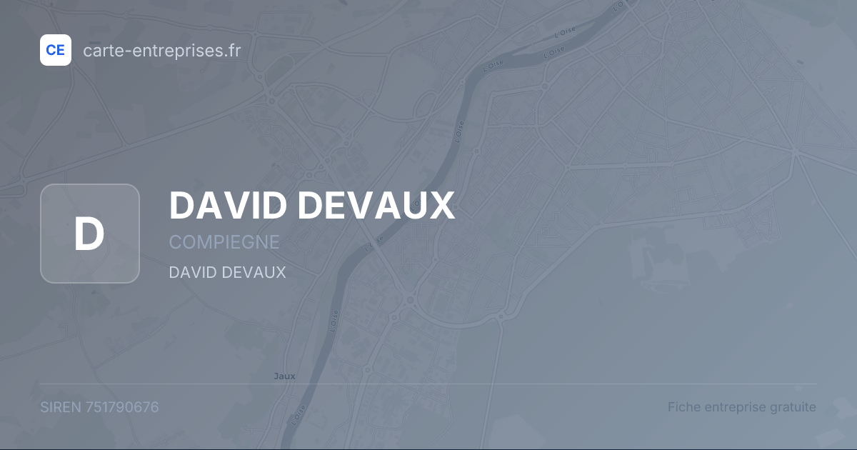 DAVID DEVAUX — 751790676 — fiche entreprise