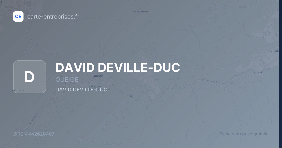 DAVID DEVILLE-DUC — 442620407 — fiche entreprise