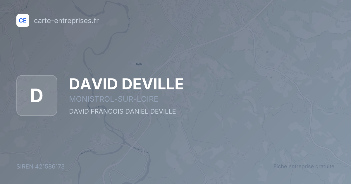 DAVID DEVILLE — 421586173 — fiche entreprise