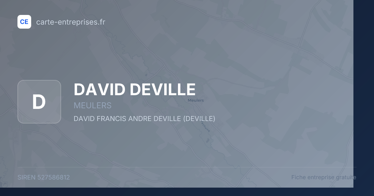 DAVID DEVILLE — 527586812 — fiche entreprise
