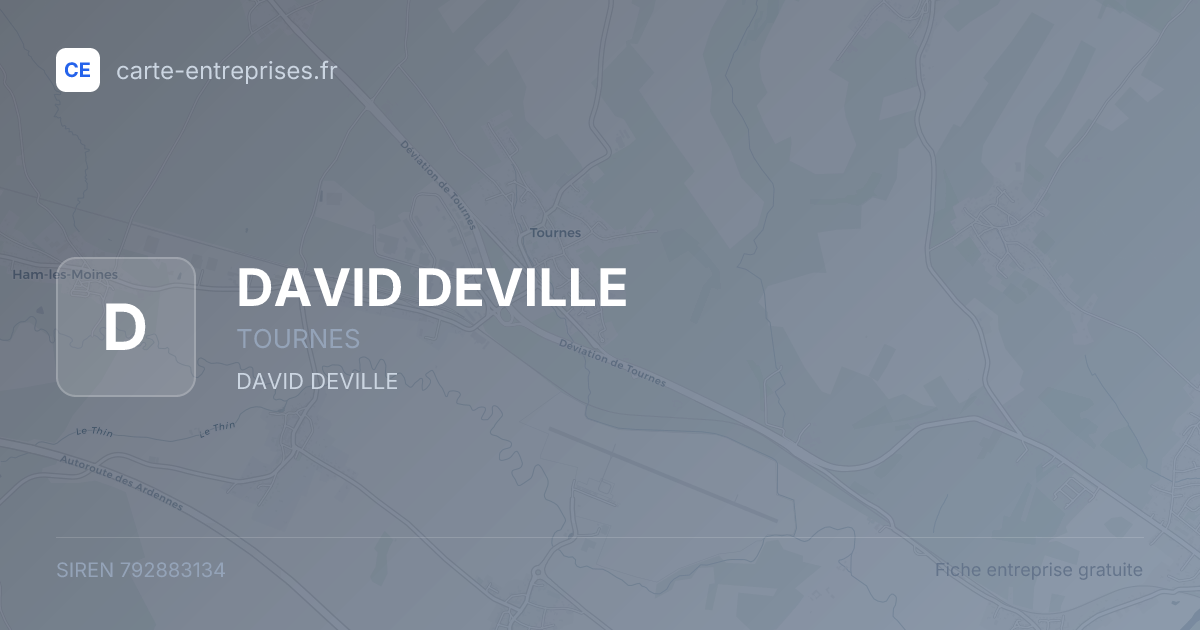 DAVID DEVILLE — 792883134 — fiche entreprise